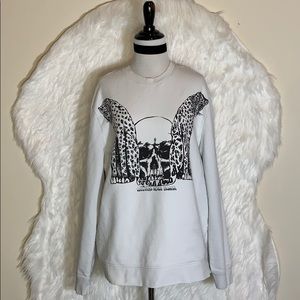 COPY - All Saints graphic print Cheetahs Skull crew neck Sweatshirt